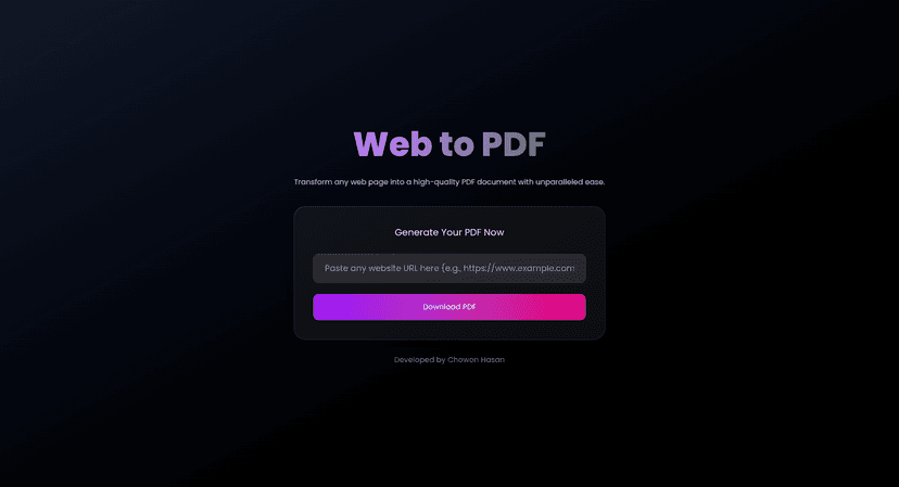 Web to PDF